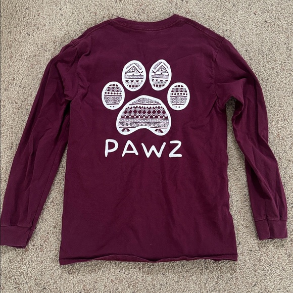 PAWZ Burgundy Long Sleeve Shirt - Picture 2 of 5